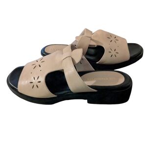 NEW Liz Claiborne Liberty Women's Elegant Beige Leather Sandals Sz. 7.5
